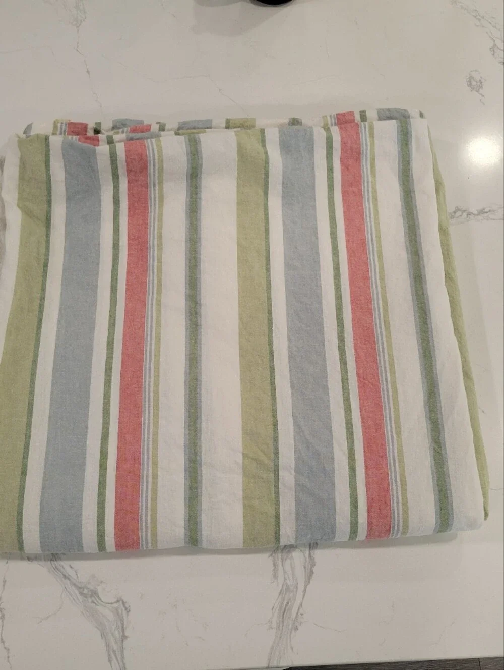 Pottery Barn Linen Blend Striped Cottage Duvet Cover Full/Queen